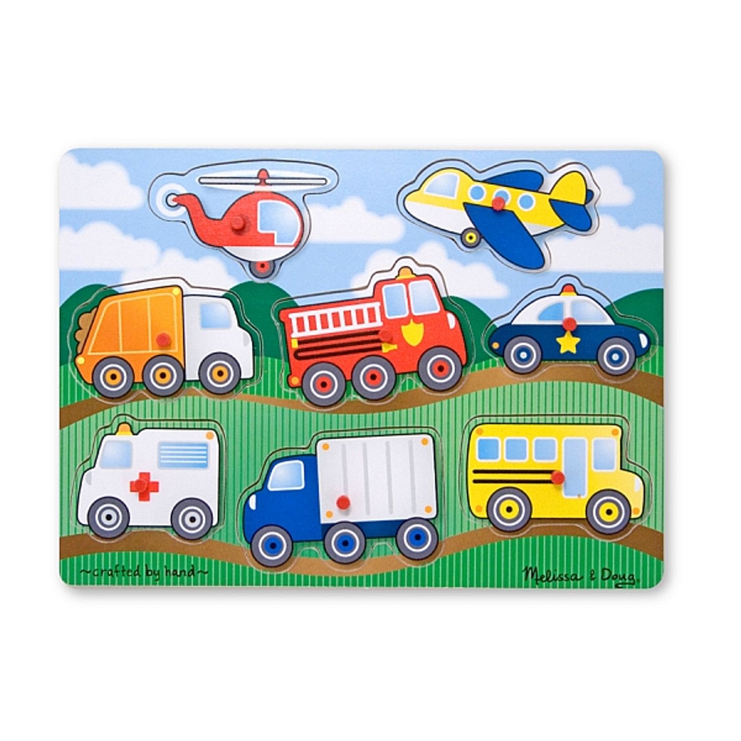Melissa and Doug - Puzzle lemn Vehicule fotografia produsului