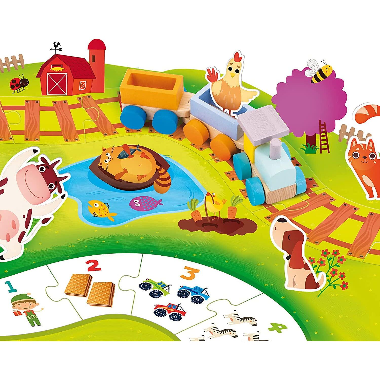 Puzzle - Trenuletul vesel de la ferma fotografia produsului View 2 L