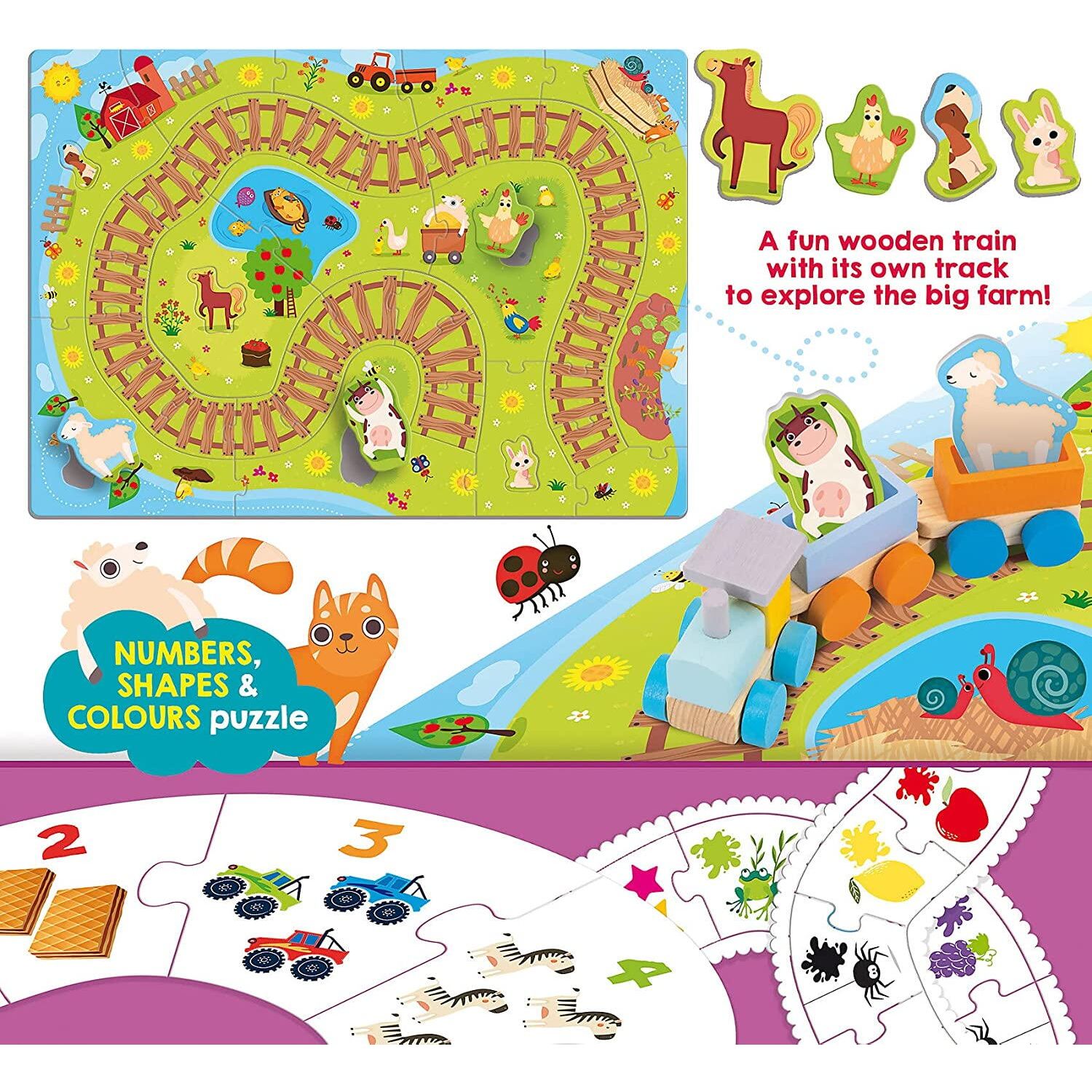 Puzzle - Trenuletul vesel de la ferma fotografia produsului View 3 L