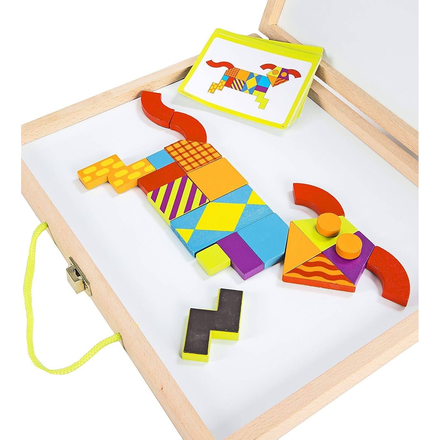 Imagination patterns, joc de constructie din lemn, cu piese magentice fotografia produsului View 4 L