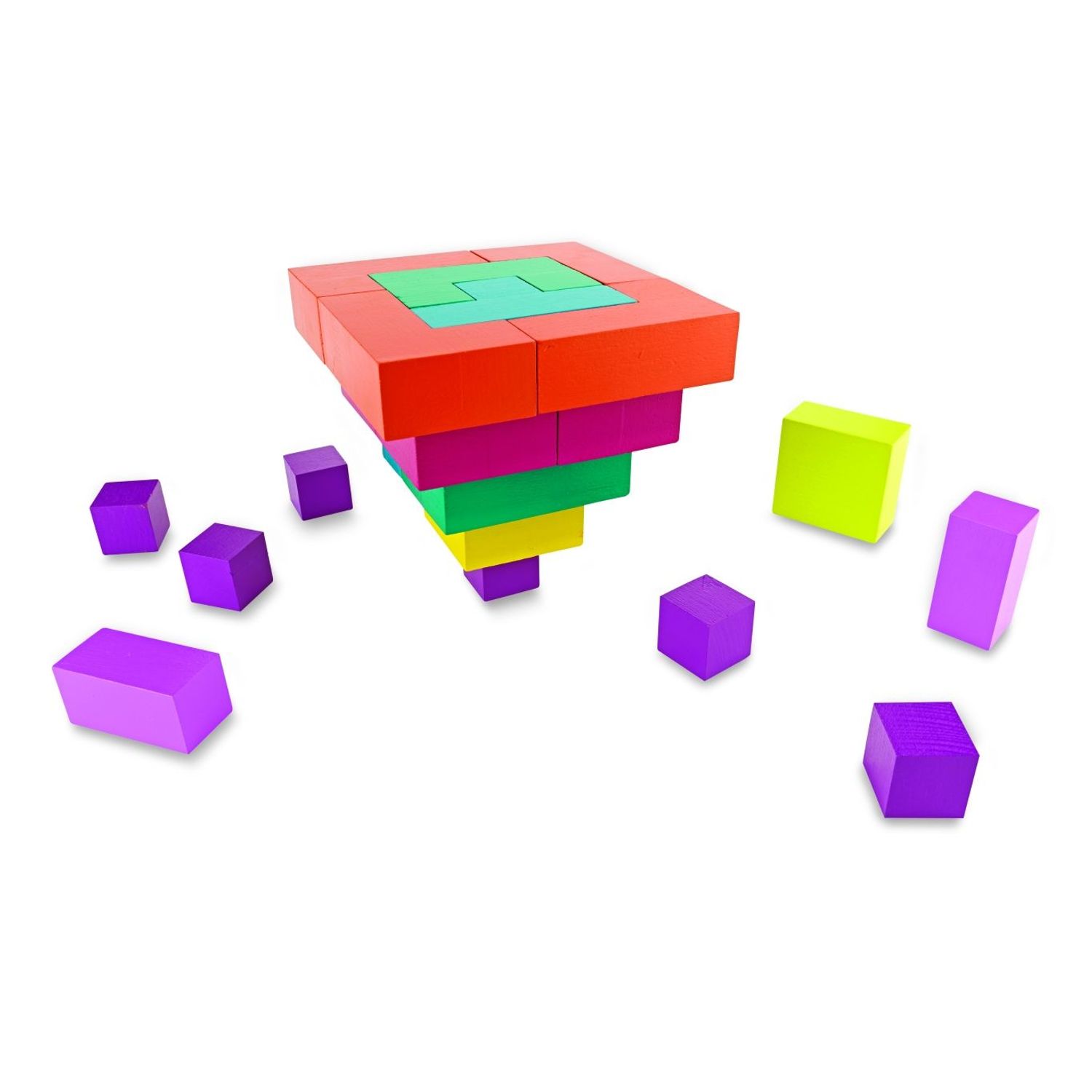 Pattern Play 3D, joc de constructie din lemn, cu structuri 3D fotografia produsului View 4 L