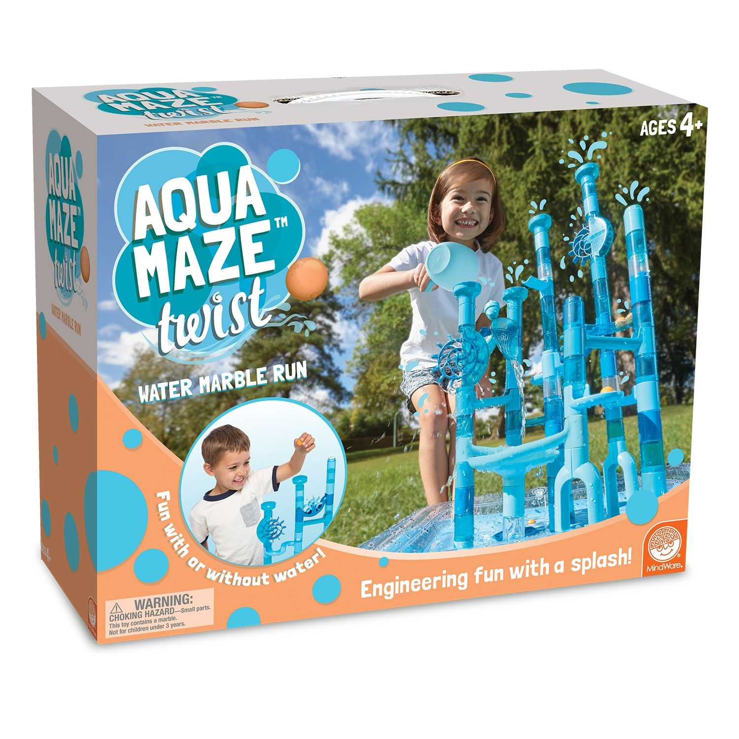 Aqua maze twist, joc de constructie traseu cu bile si apa fotografia produsului