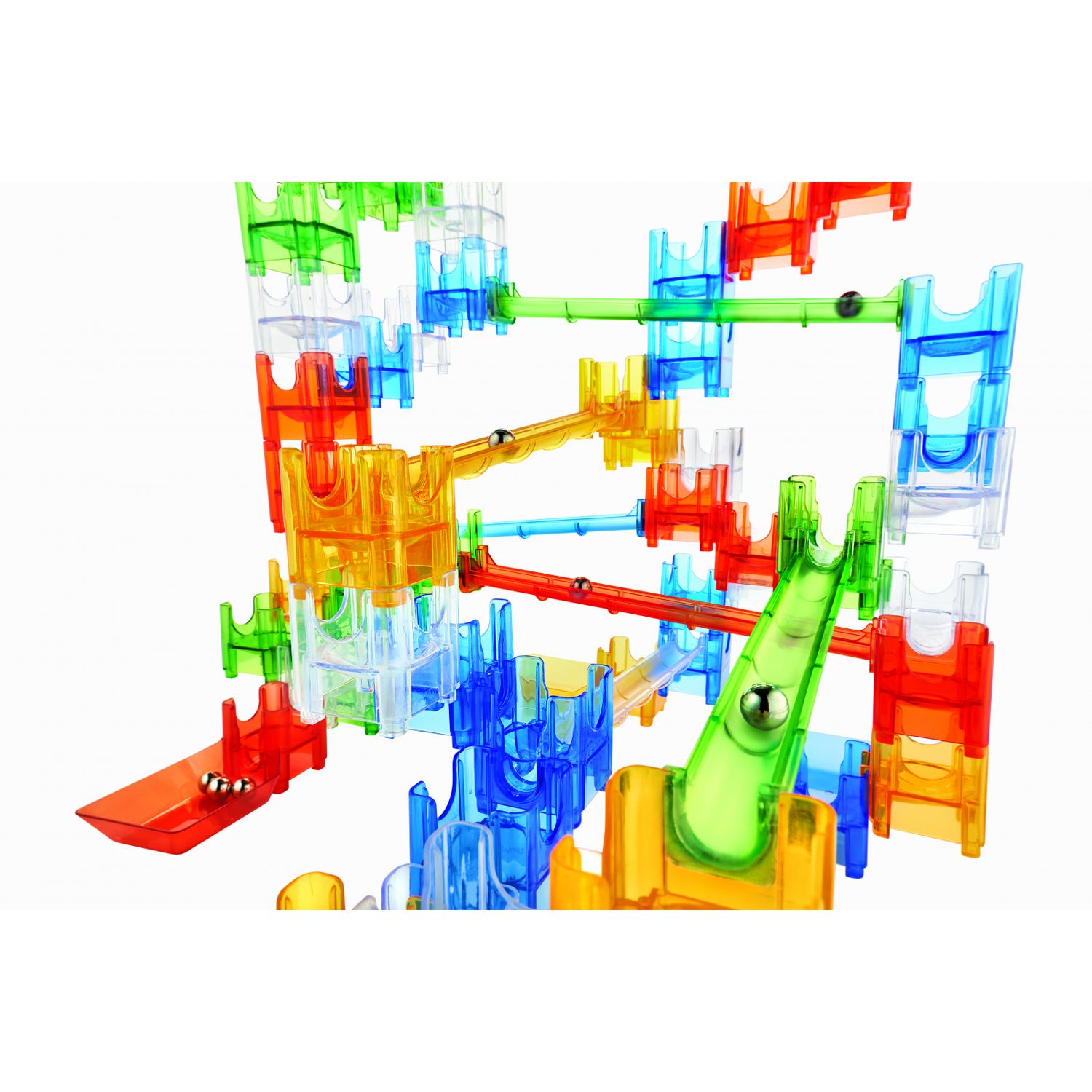 Q-BA-MAZE 2.0: Rails builders set, joc de constructie cu sine si bile fotografia produsului View 2 L