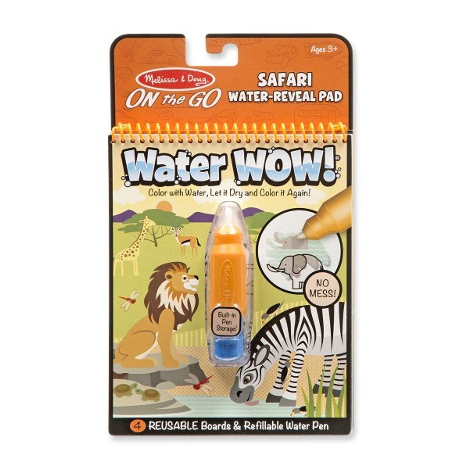 Carnet de colorat cu Apa magica Safari - Melissa and Doug fotografia produsului