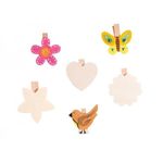 Set 6 clipsuri din lemn de decorat - Beleduc fotografia produsului