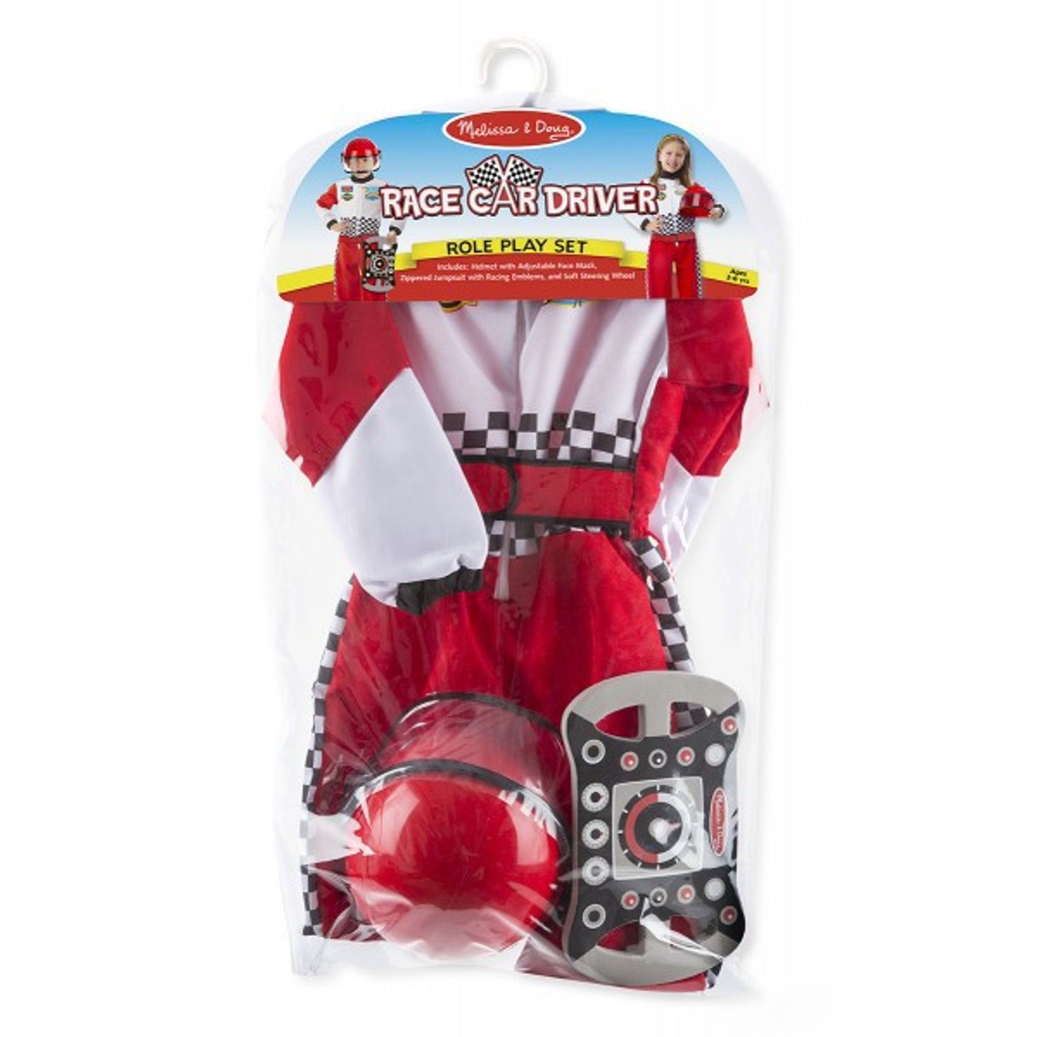 Costum de carnaval Pilot de curse Melissa and Doug fotografia produsului View 3 L