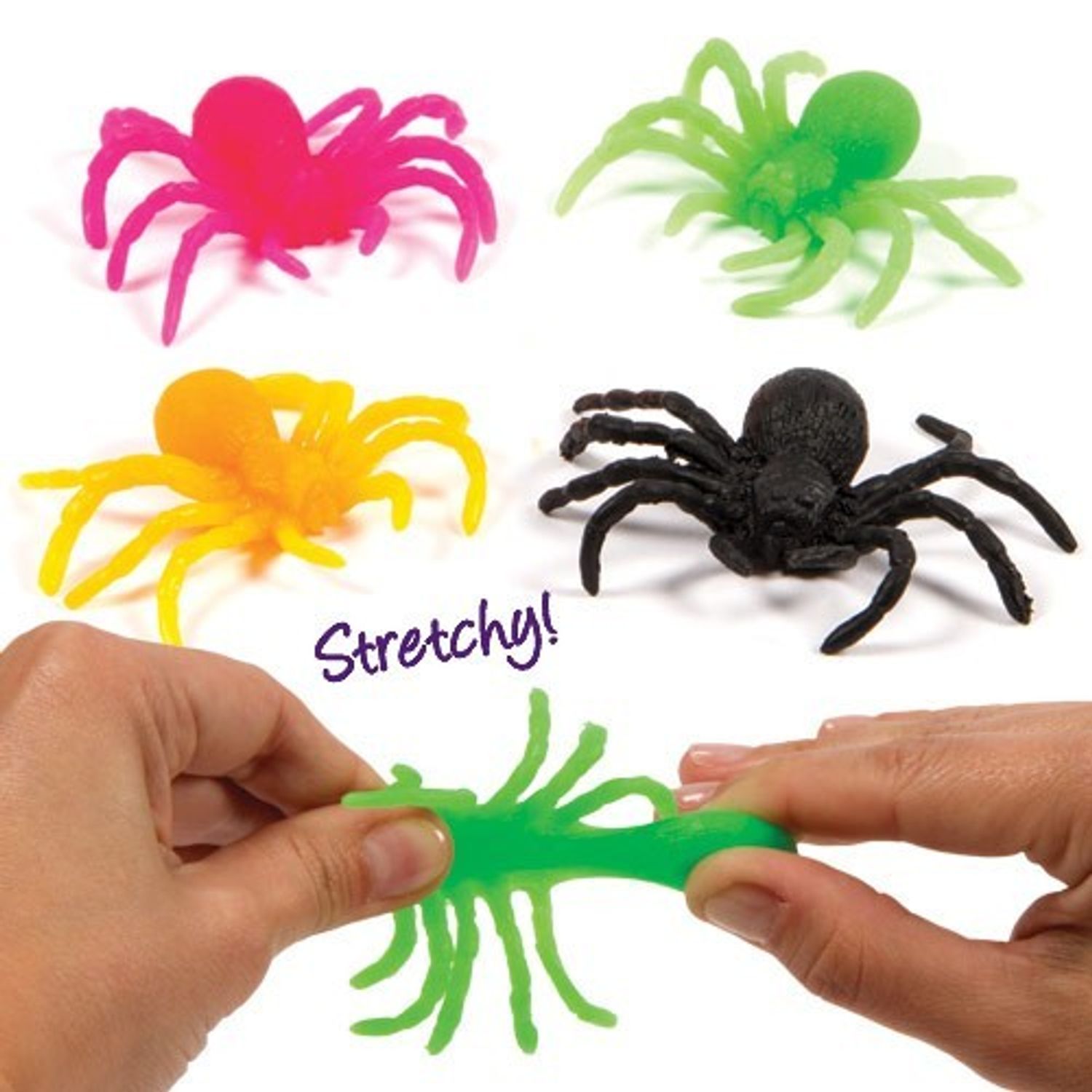 Set 12 paianjeni extensibili Stretchy Spiders fotografia produsului