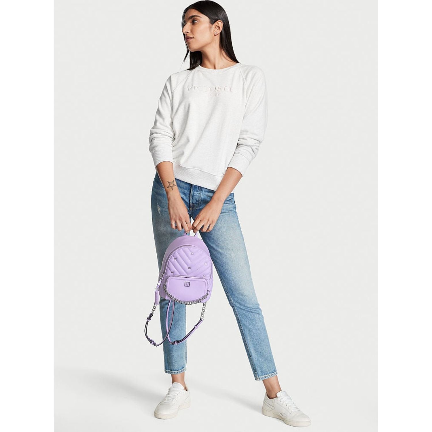 Rucsac, Victoria's Secret, Backpack V-Quilt, Lilac fotografia produsului View 3 L