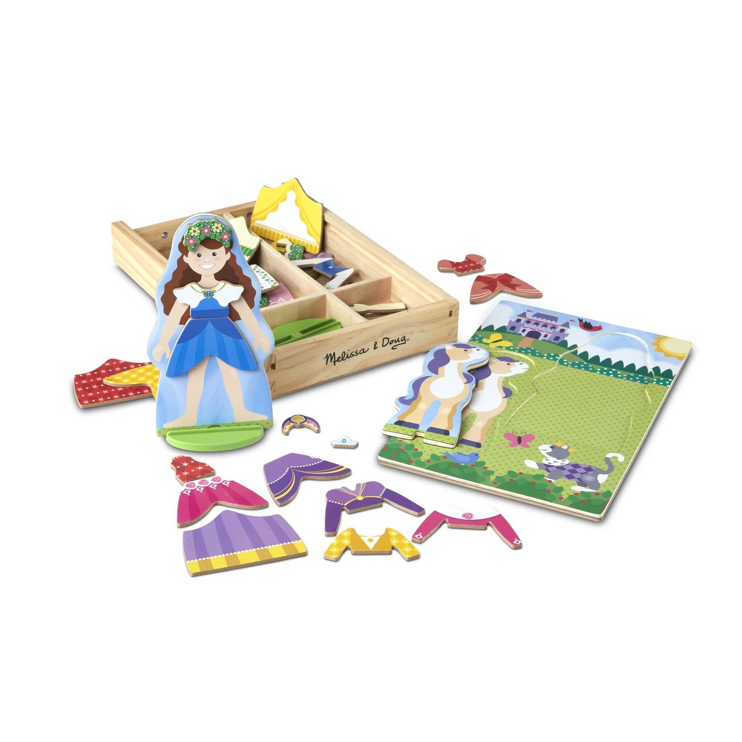 Set magnetic de imbracat printesa si calutul - Melissa  Doug fotografia produsului View 2 L