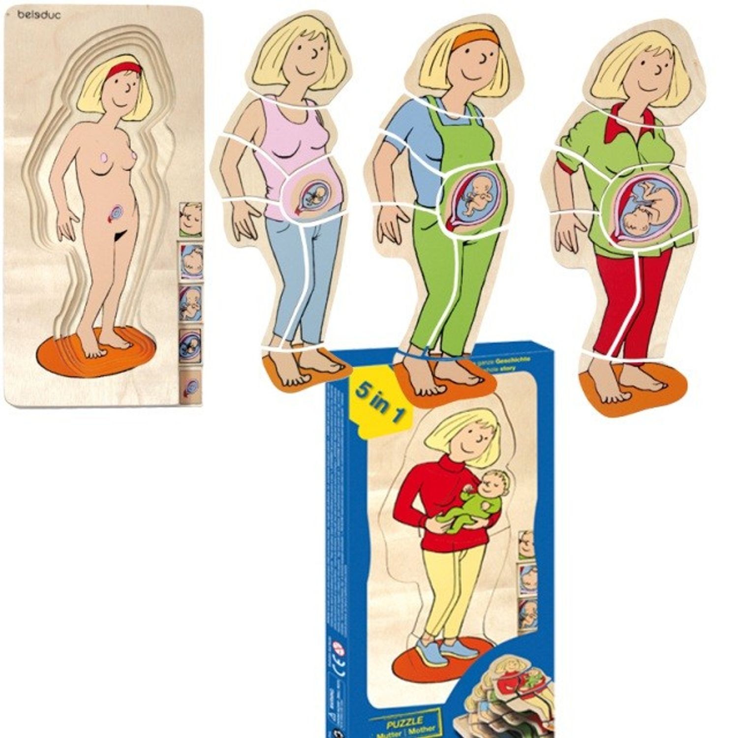 Puzzle stratificat Mama si Copilul Beleduc fotografia produsului View 3 L