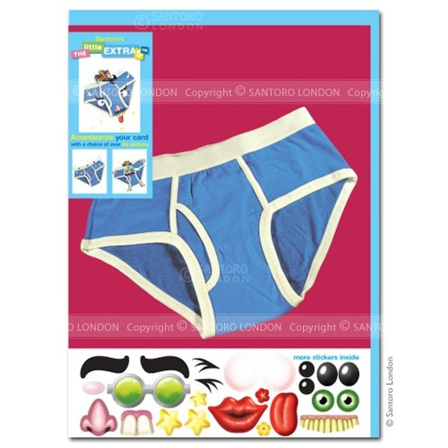 Felicitare amuzanta Little Extra Pantaloni scurti fotografia produsului