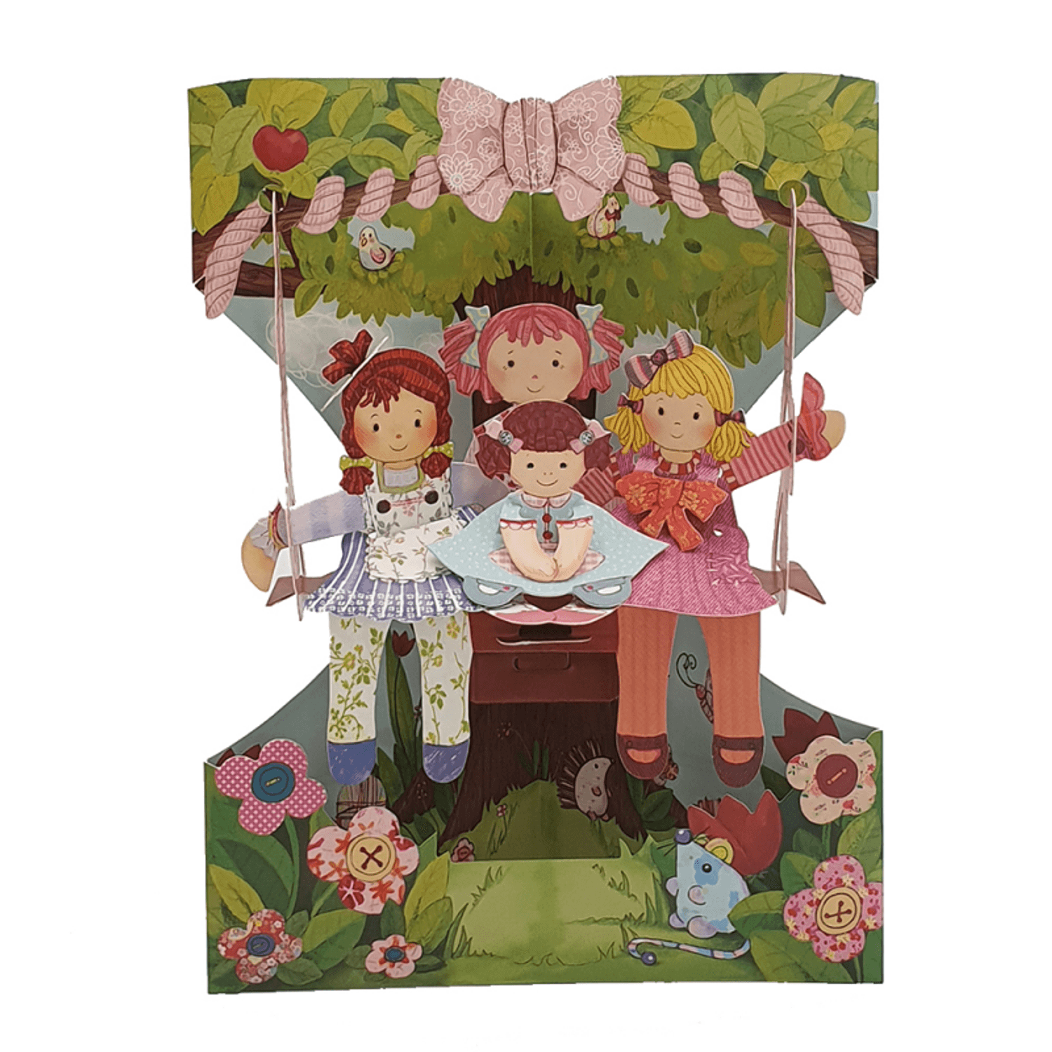 Felicitare 3D Swing Cards Papusi fotografia produsului