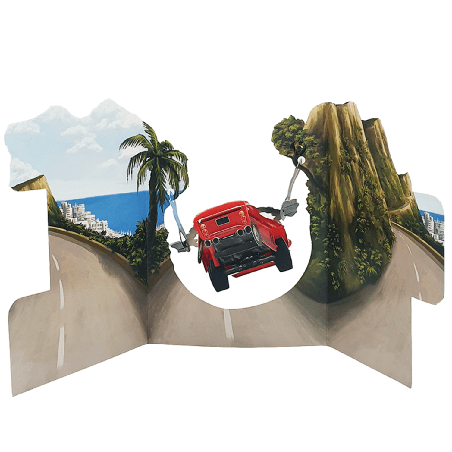 Felicitare 3D Swing Cards - Masina rosie fotografia produsului View 3 L