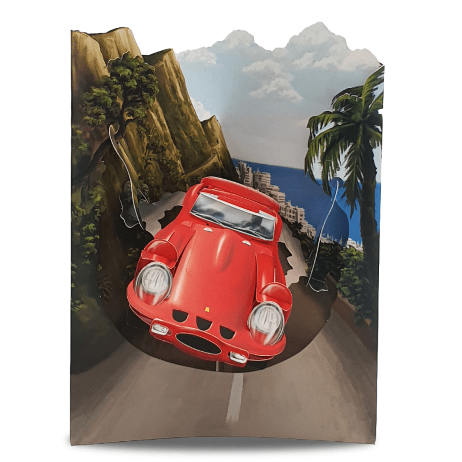 Felicitare 3D Swing Cards - Masina rosie fotografia produsului