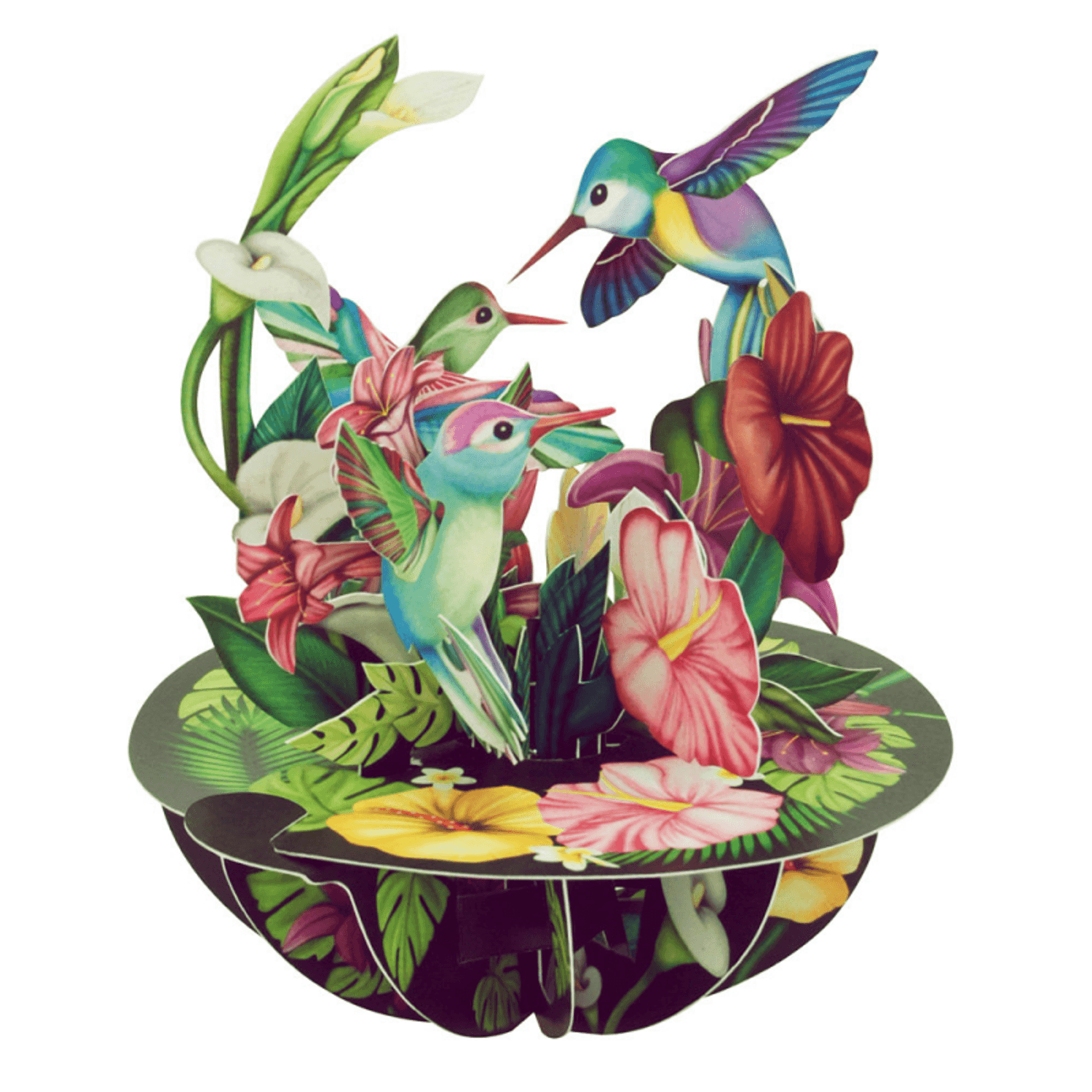 Felicitare 3D Pirouettes Santoro-Pasarea Colibri fotografia produsului