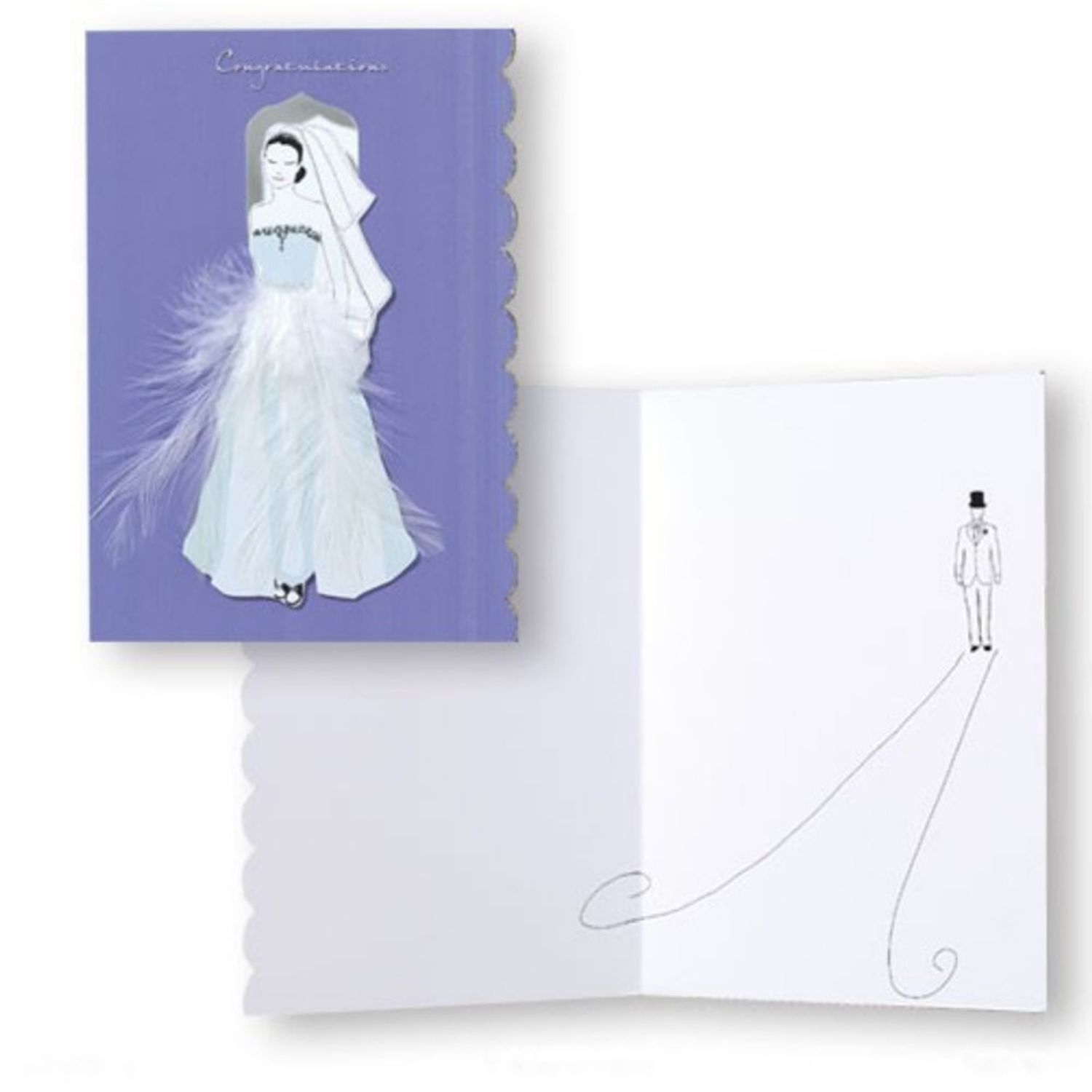 Felicitare 3D Trespanache-Mireasa fotografia produsului