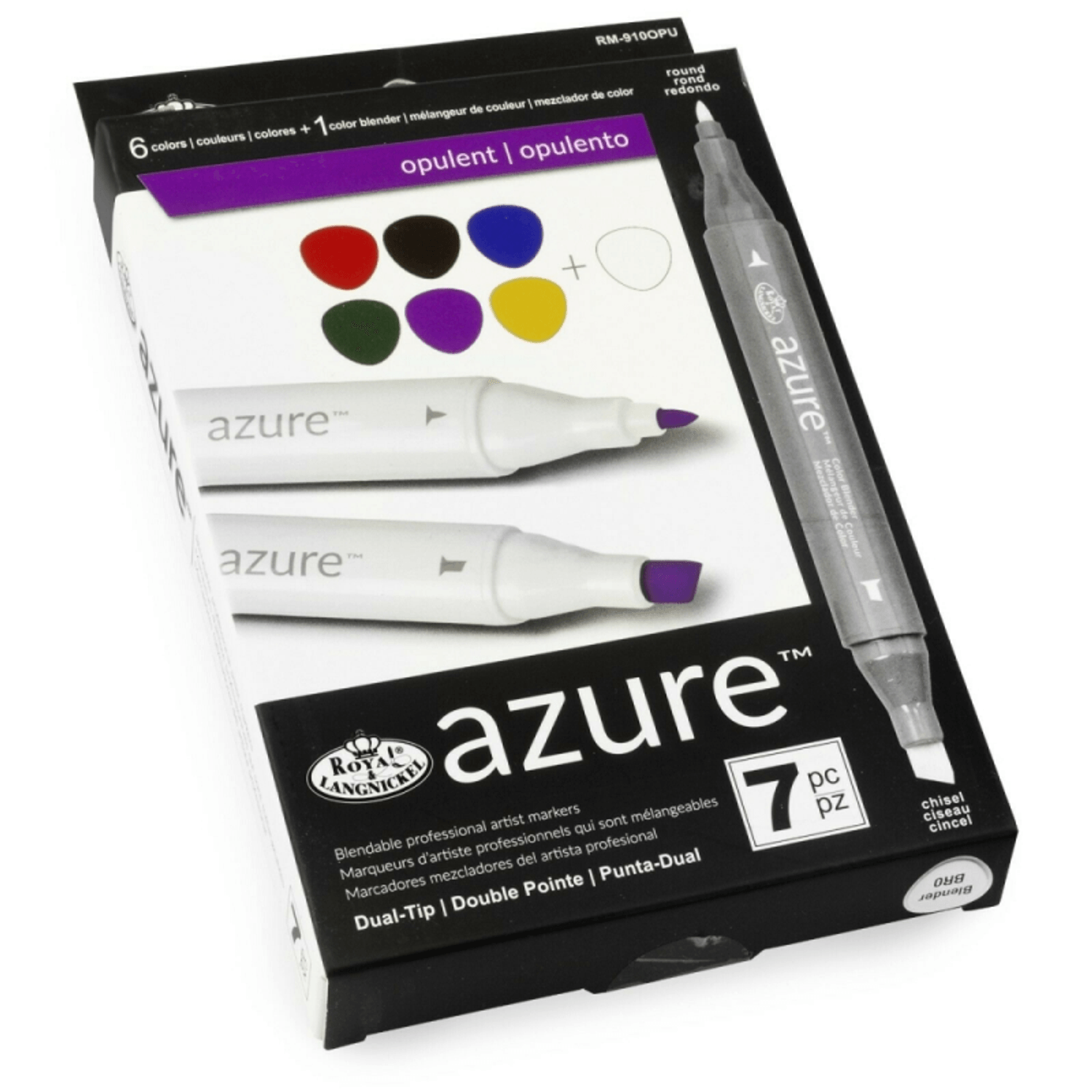 Set 7 markere Royal & Langnickel Azure Culori opulente fotografia produsului View 3 L