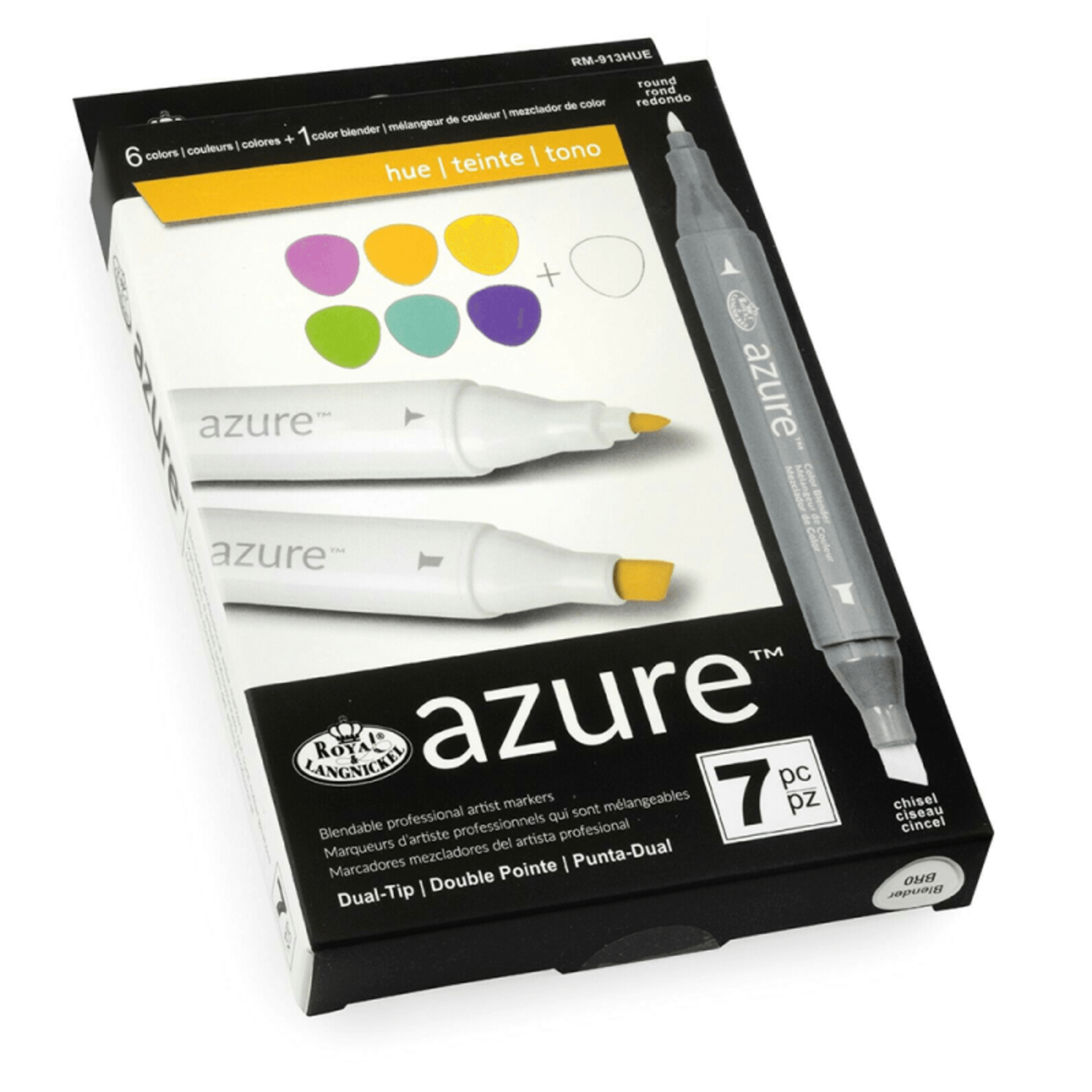 Set 7 markere Royal & Langnickel Azure Nuante fotografia produsului View 2 L