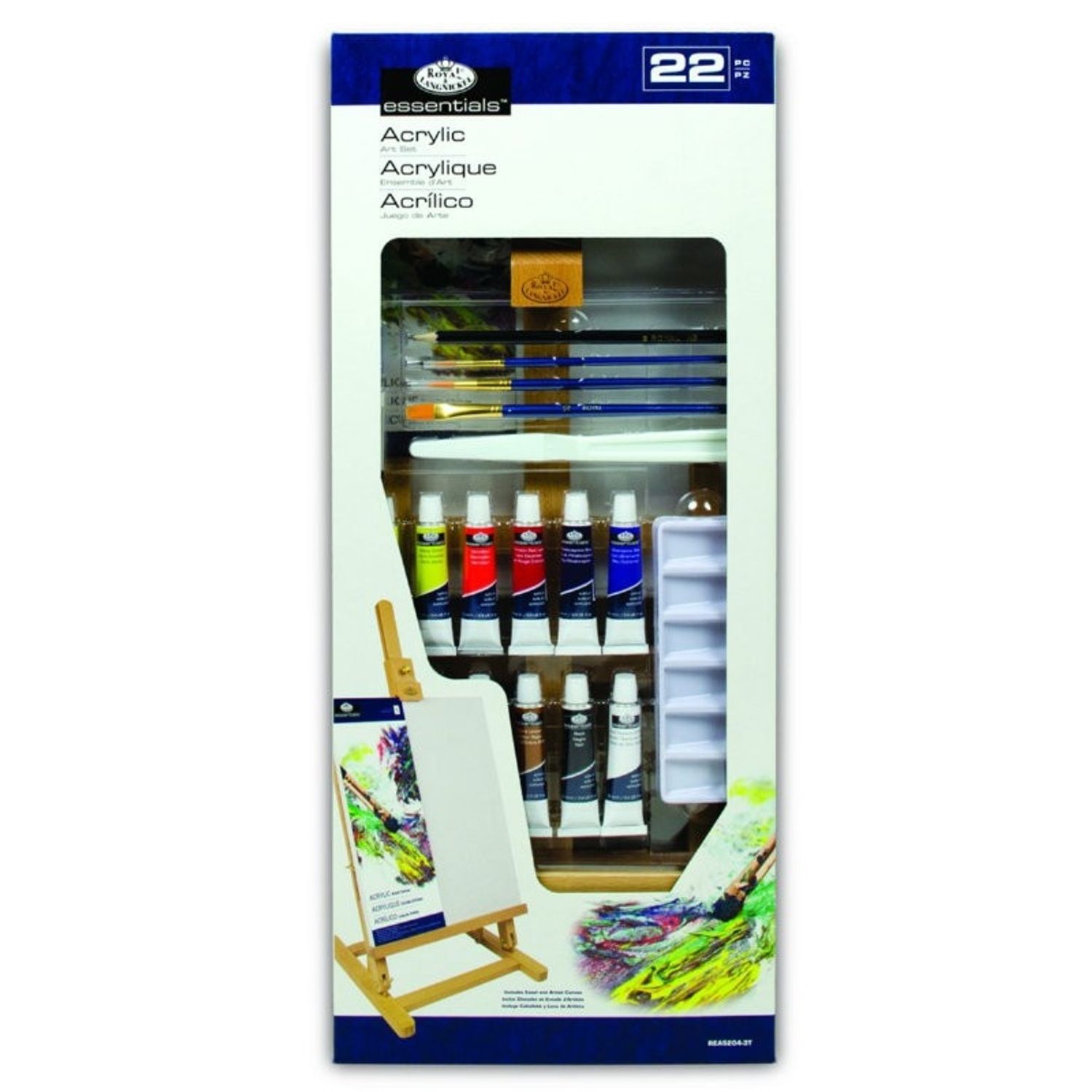 Trusa pictura acrilic 22 piese si sevalet fotografia produsului