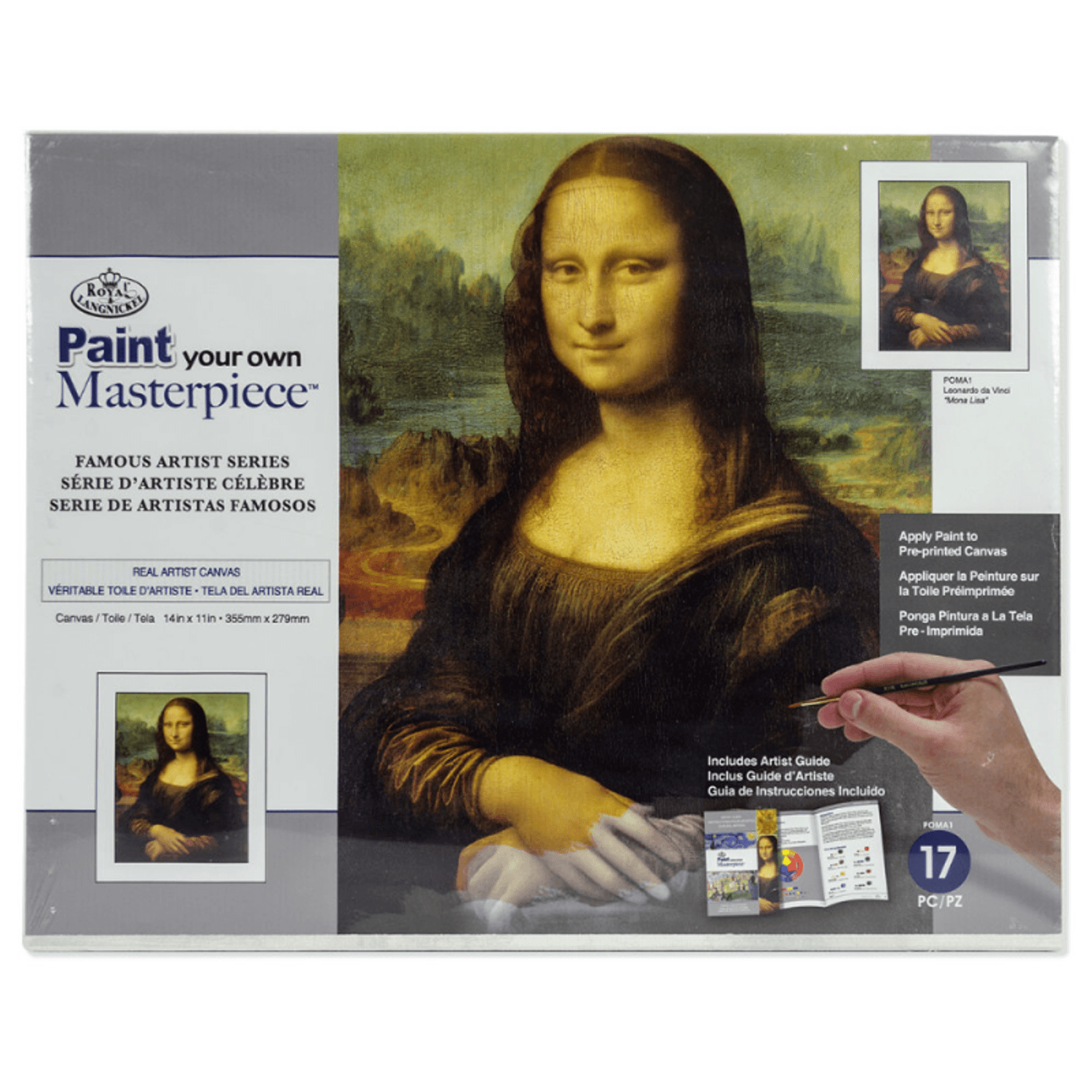 Set pictura pe panza Leonardo da Vinci - Mona Lisa fotografia produsului View 2 L