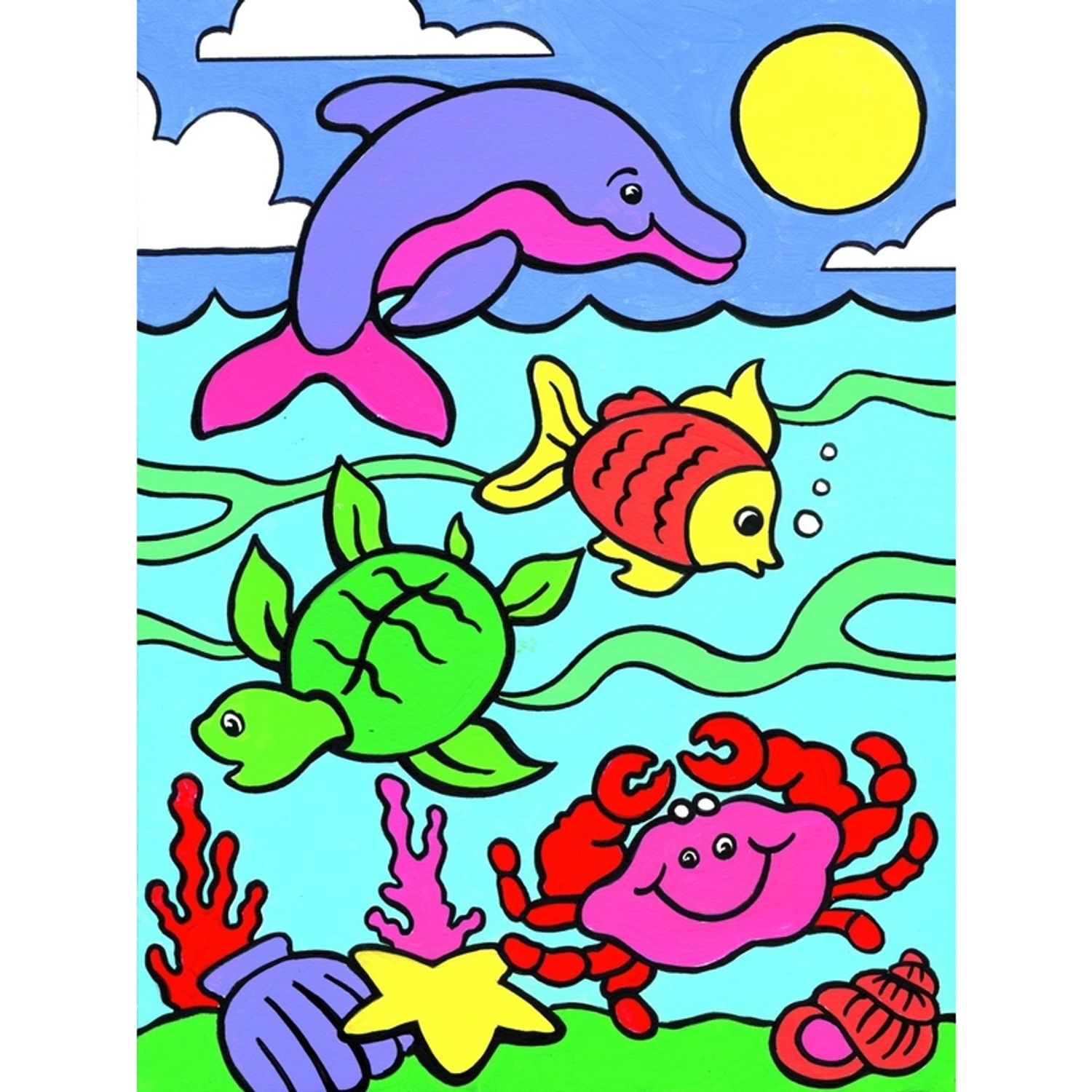 Prima mea pictura pe numere - Animale marine fotografia produsului