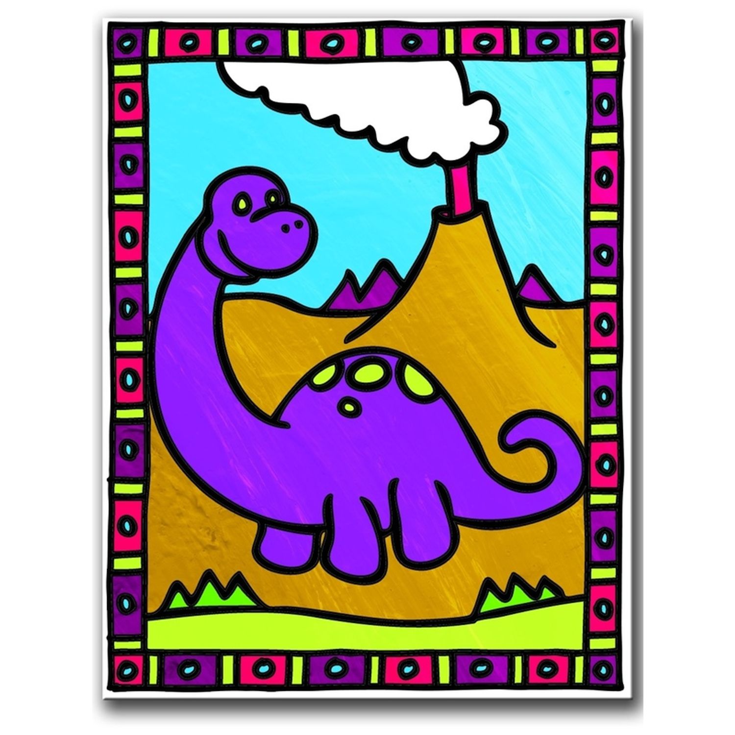 Primele mele 2 picturi pe numere - Dinozauri fotografia produsului