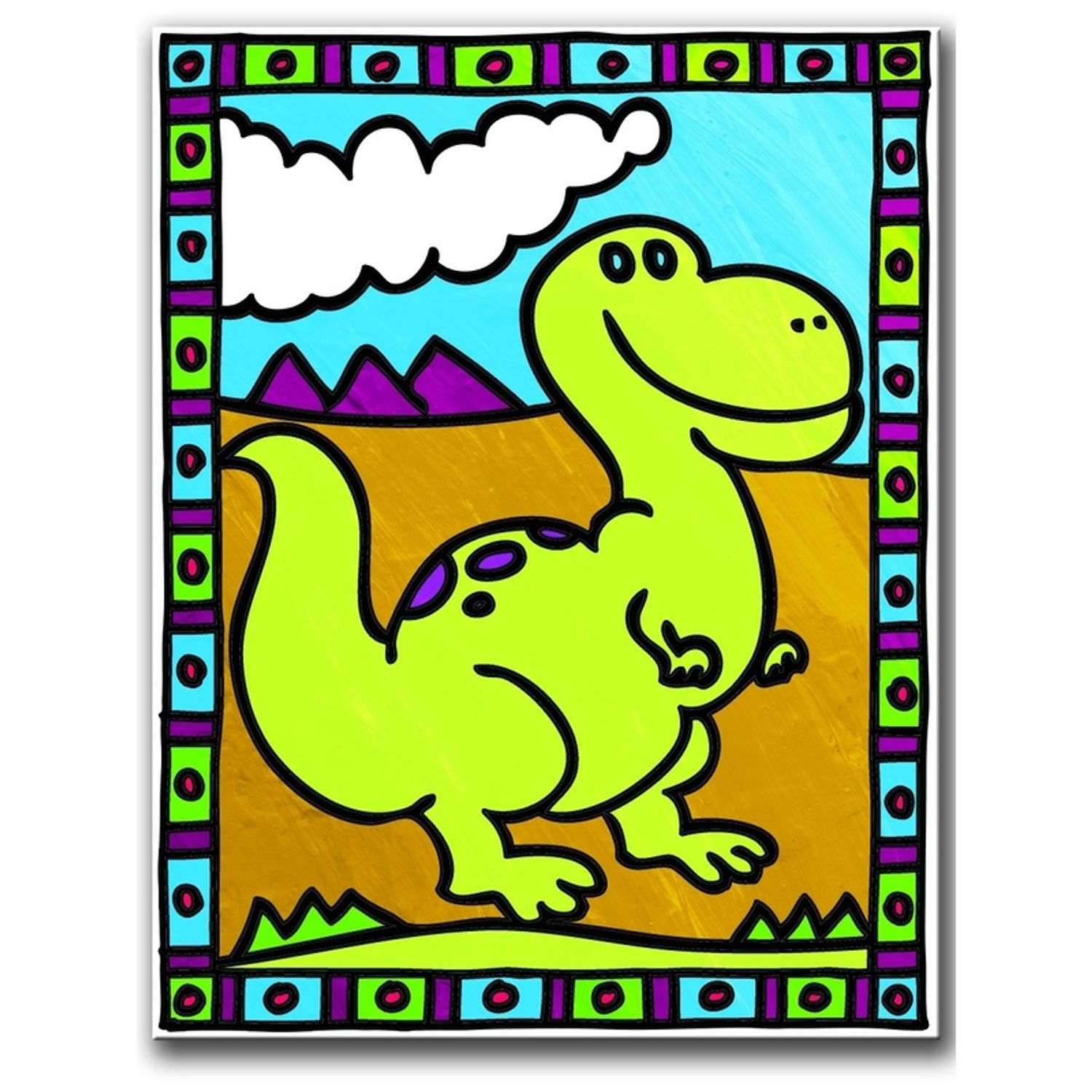 Primele mele 2 picturi pe numere - Dinozauri fotografia produsului View 2 L