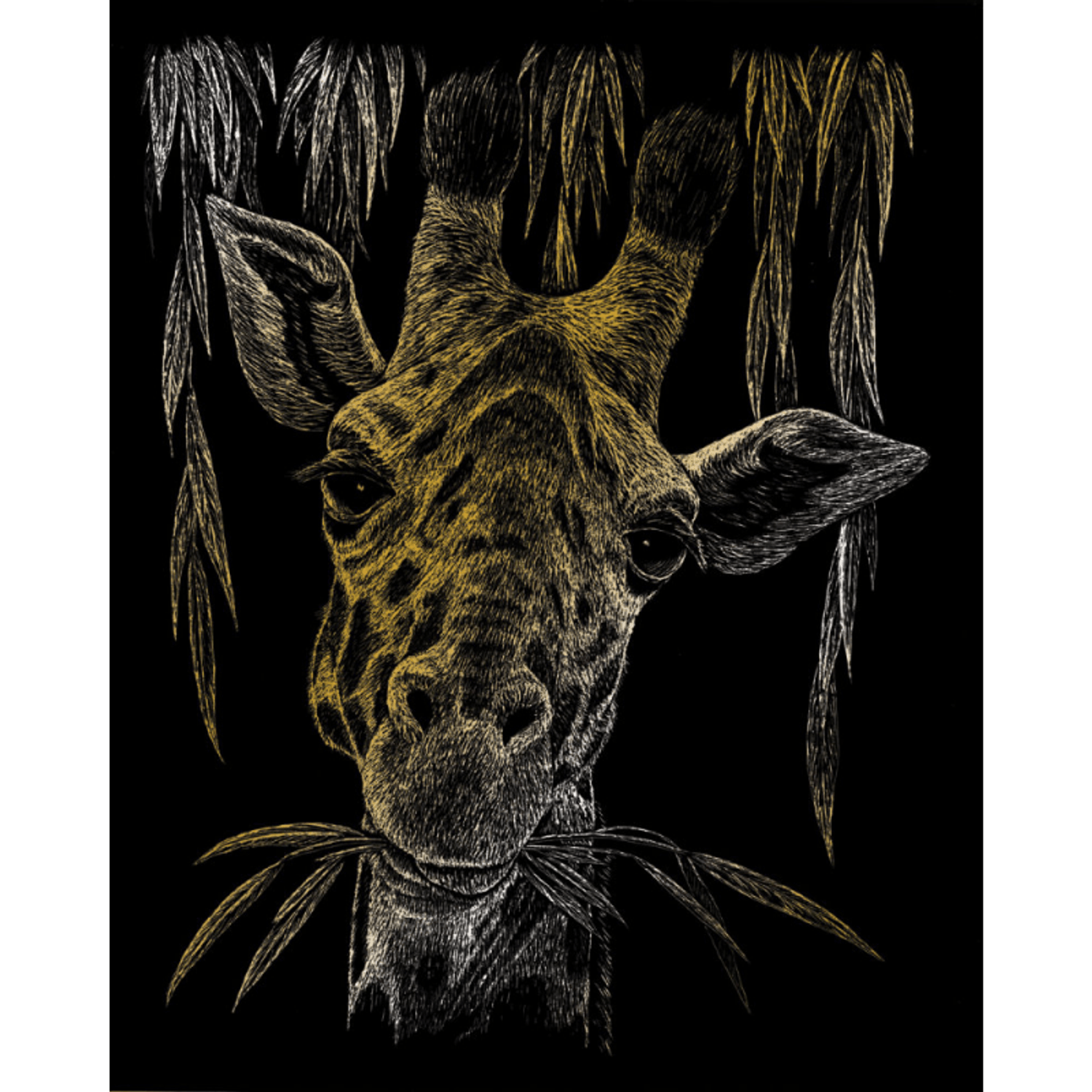 Set gravura pe folie aurie Girafa fotografia produsului