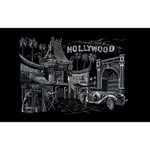 Set gravura - locuri celebre Hollywood fotografia produsului