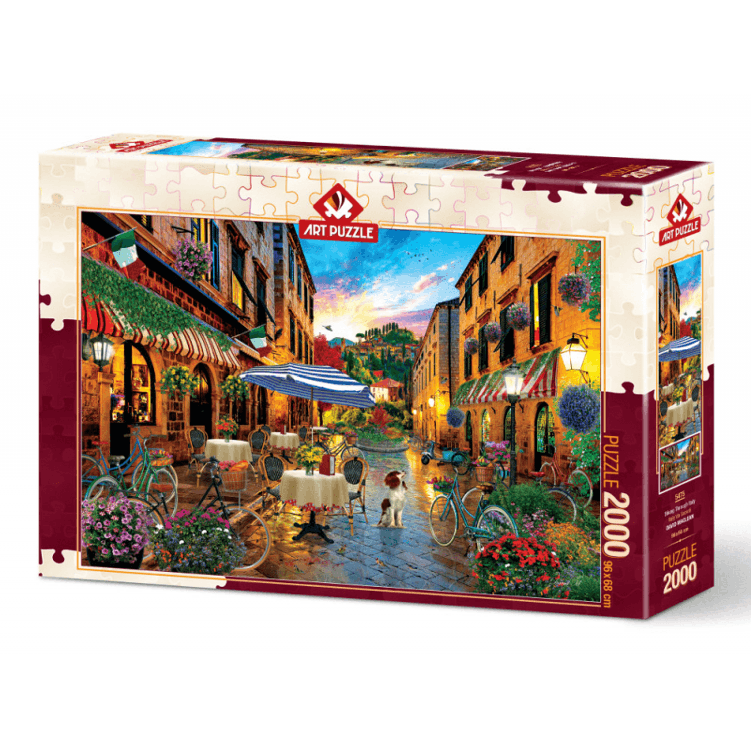 Puzzle 2000 piese - Biking Through Italy fotografia produsului View 2 L