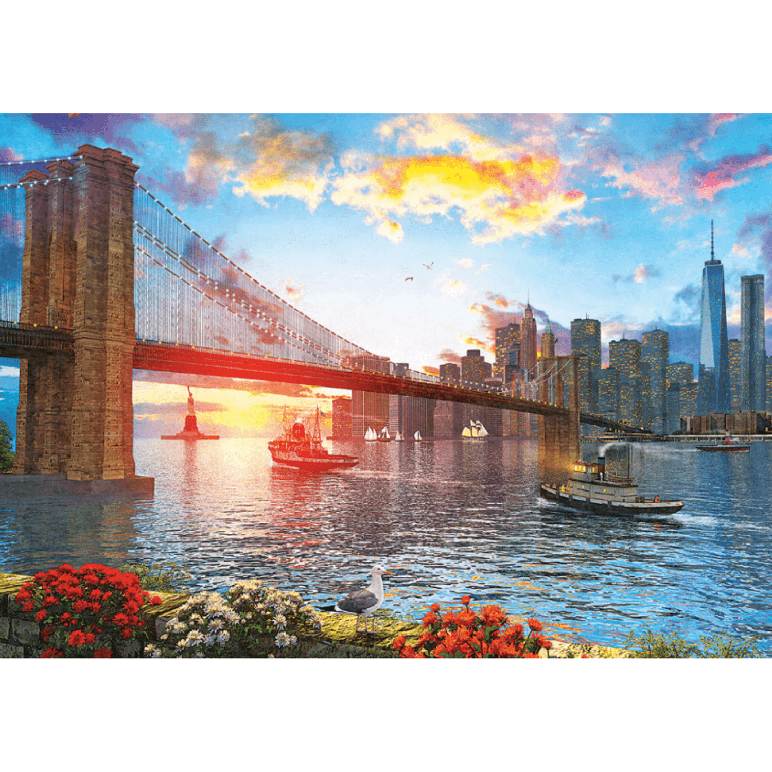 Puzzle 1000 piese - Sunset On New York fotografia produsului