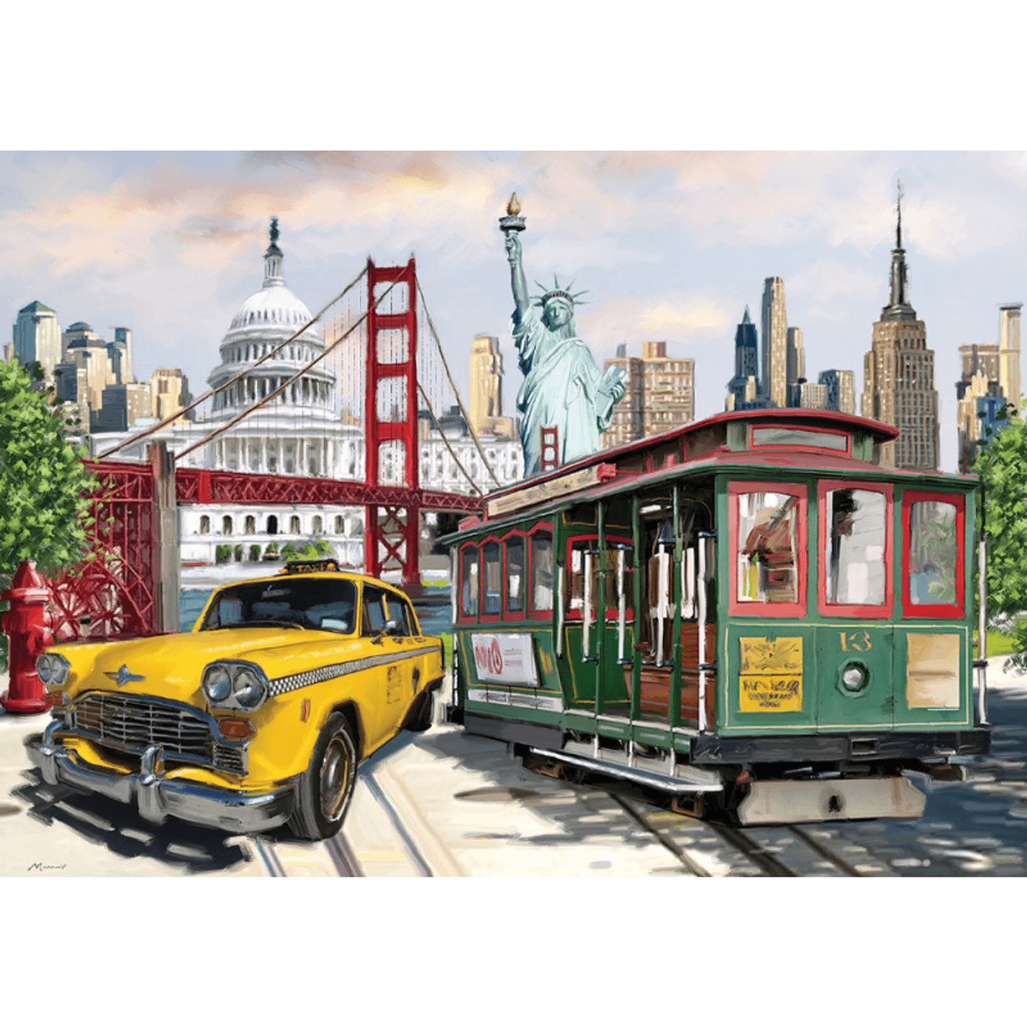 Puzzle 2000 piese - U.S.A. Collage fotografia produsului
