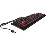 Tastatura gaming mecanica HP Omen Encoder, Iluminata, switch CHERRY MX Red (Negru) fotografia produsului View 3 S