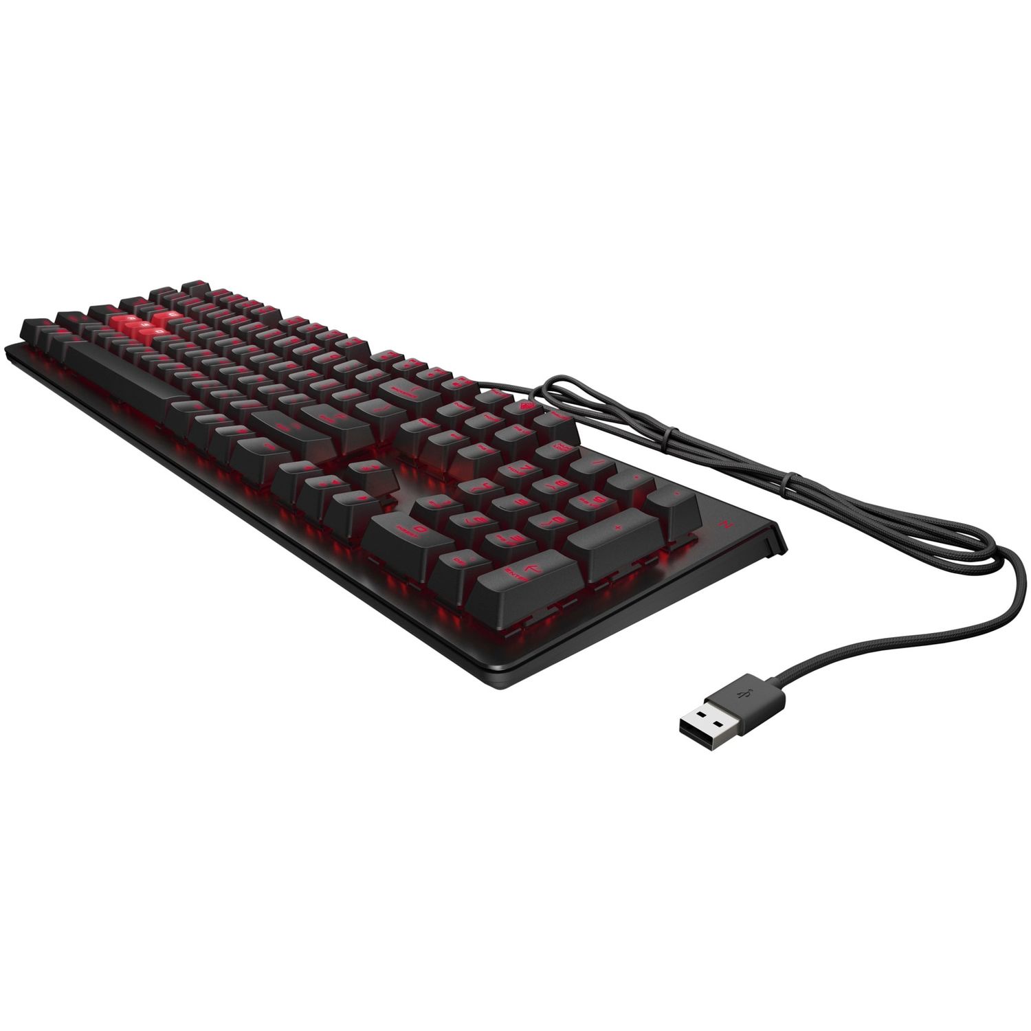 Tastatura gaming mecanica HP Omen Encoder, Iluminata, switch CHERRY MX Red (Negru) fotografia produsului View 2 L