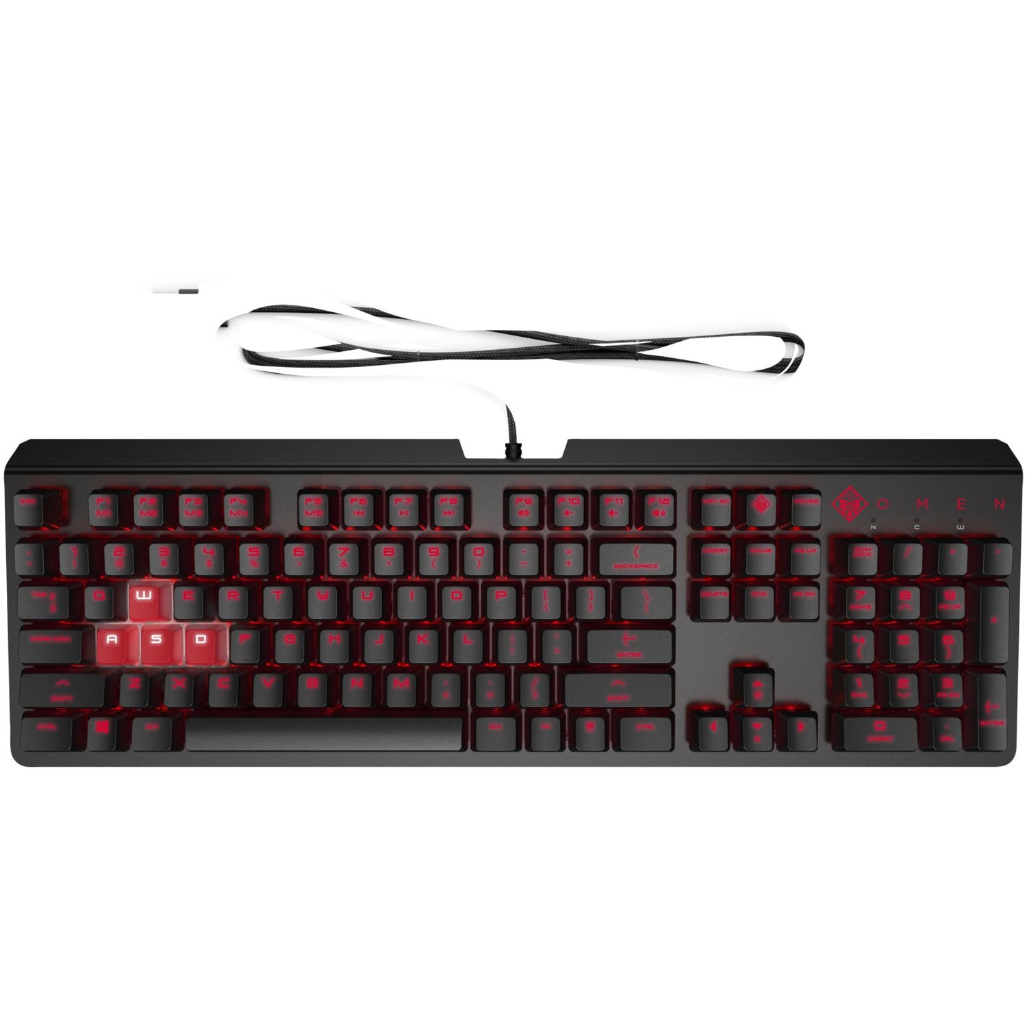 Tastatura gaming mecanica HP Omen Encoder, Iluminata, switch CHERRY MX Red (Negru) fotografia produsului