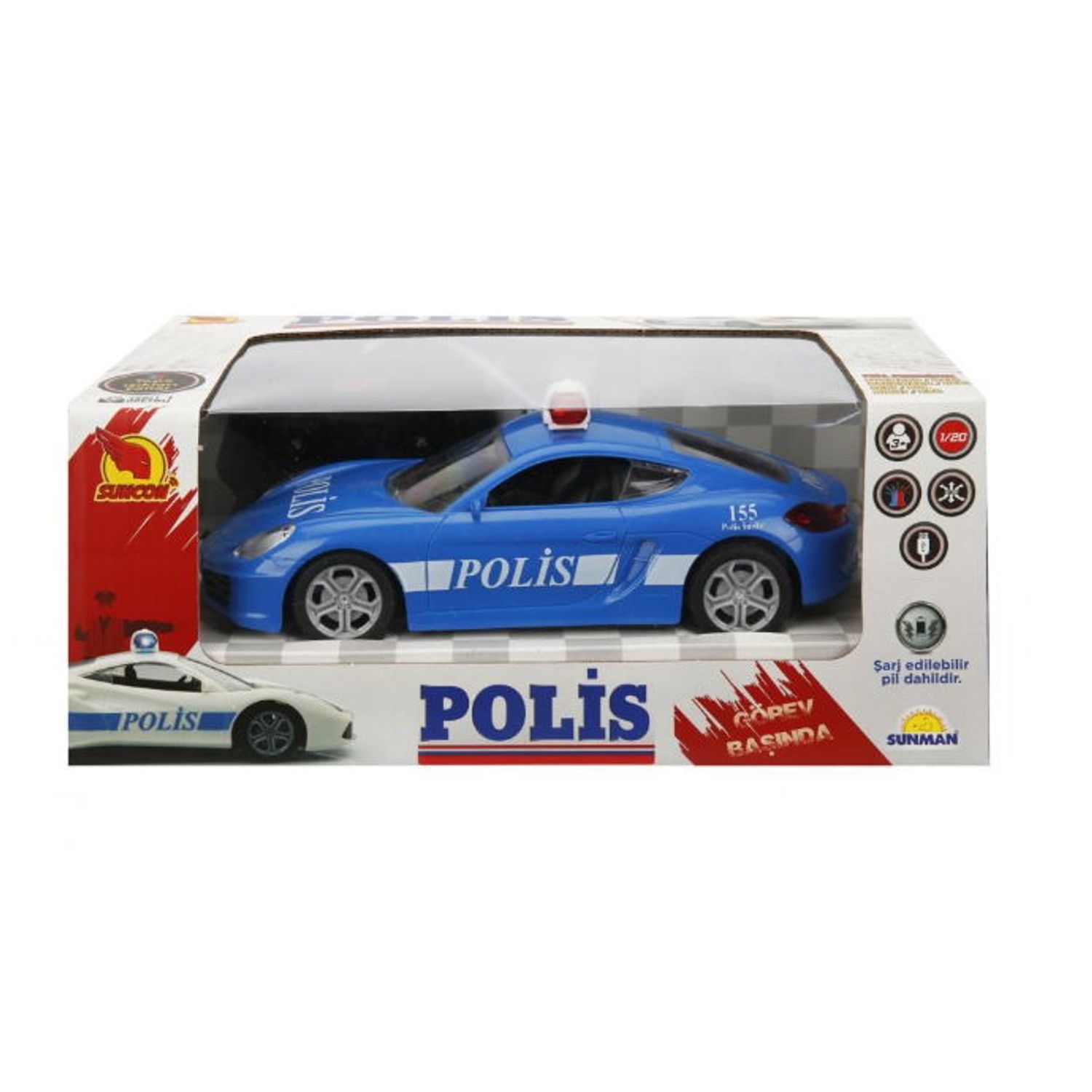 Masina de politie cu telecomanda fotografia produsului