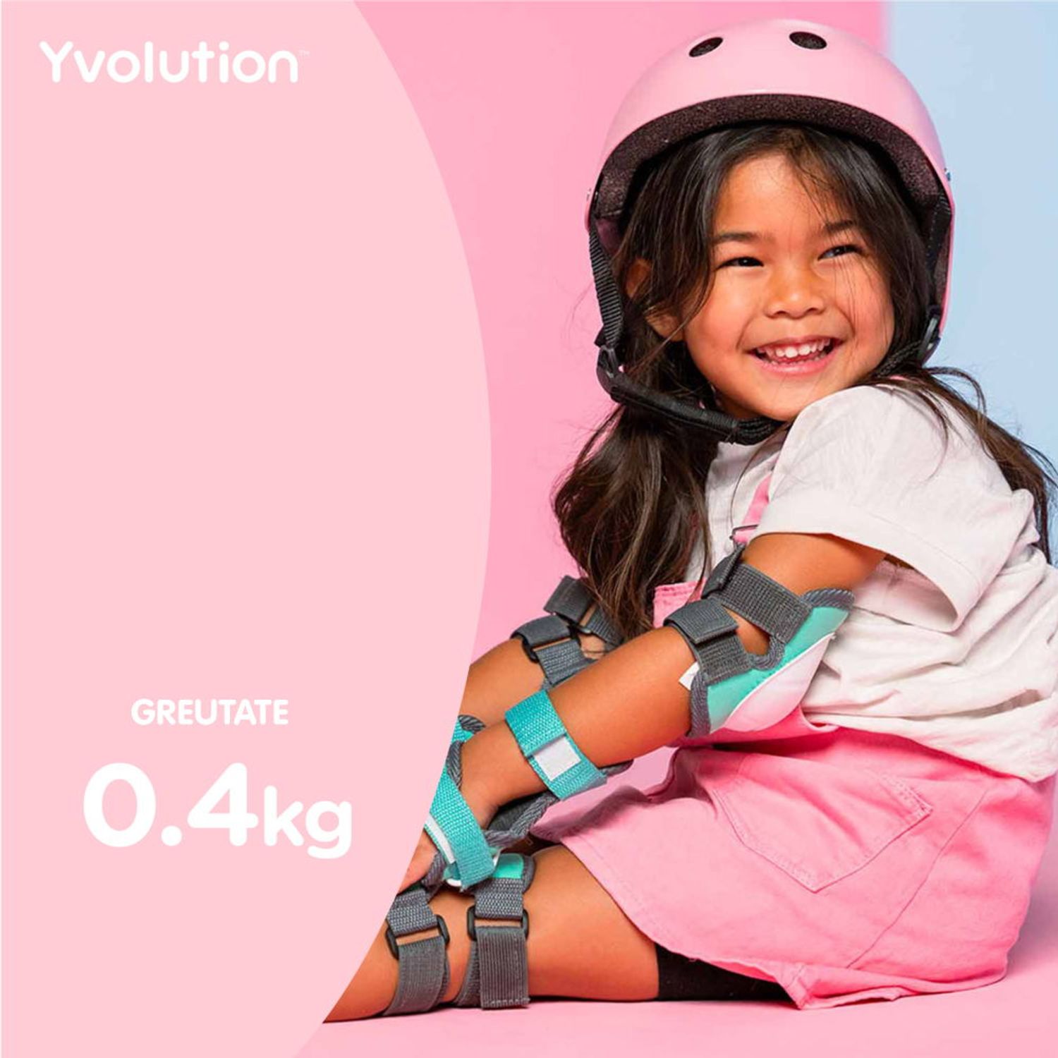 Casca protectie Yvolution 44-52 cm Pink fotografia produsului View 4 L