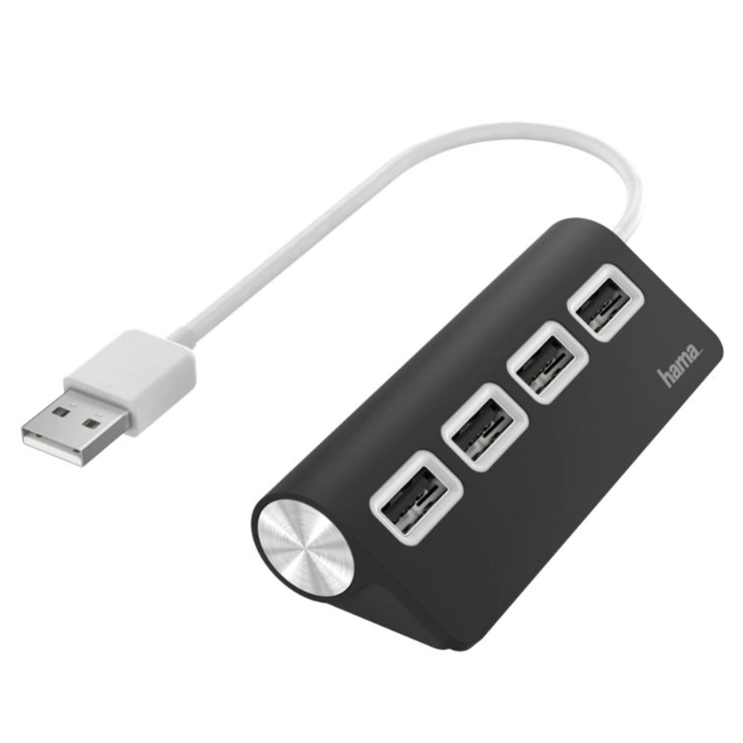 Hub USB Hama 200119, 4 x USB 2.0 (Negru) fotografia produsului