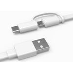 Cablu de date Huawei AP55S, MicroUSB & USB Type-C, 1.5m (Alb) fotografia produsului