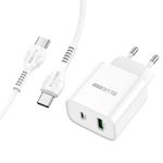 Incarcator Retea BLUE Power BCC80A Rapido, 20W, USB, USB Type-C, Quick Charge + cablu USB Type-C, 1m (Alb) fotografia produsului View 5 S