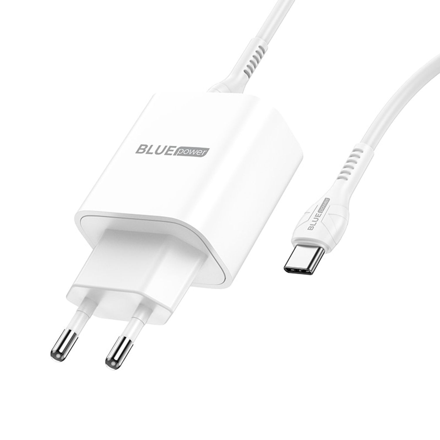 Incarcator Retea BLUE Power BCC80A Rapido, 20W, USB, USB Type-C, Quick Charge + cablu USB Type-C, 1m (Alb) fotografia produsului View 4 L