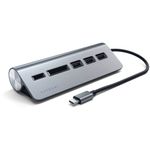 Hub USB Satechi ST-TCHCRM, 3 x USB 3.0, USB Type-C (Gri) fotografia produsului