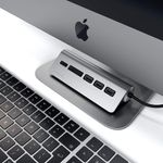 Hub USB Satechi ST-TCHCRM, 3 x USB 3.0, USB Type-C (Gri) fotografia produsului View 4 S