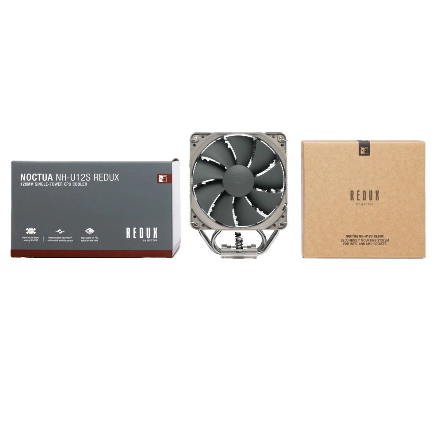 Cooler CPU Noctua NH-U12S Redux, 120 mm (Gri) fotografia produsului View 3 L