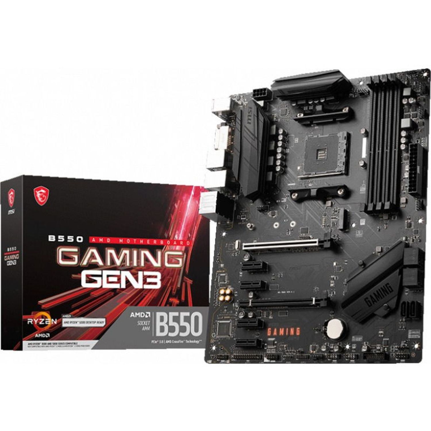Placa de baza MSI B550 GAMING GEN3,  AMD B550, AM4, ATX fotografia produsului View 5 L