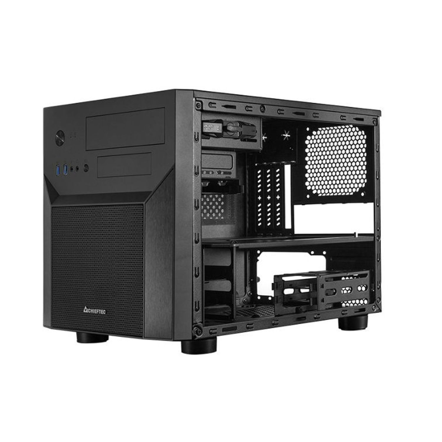Carcasa Chieftec CI-02B-OP, Mini Tower (Negru) fotografia produsului View 8 L