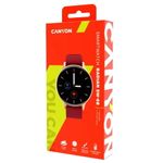 Smartwatch Canyon Badian SW-68, Display TFT 1.28", Bluetooth, Waterproof IP68, Android/iOS (Auriu/Rosu) fotografia produsului View 4 S