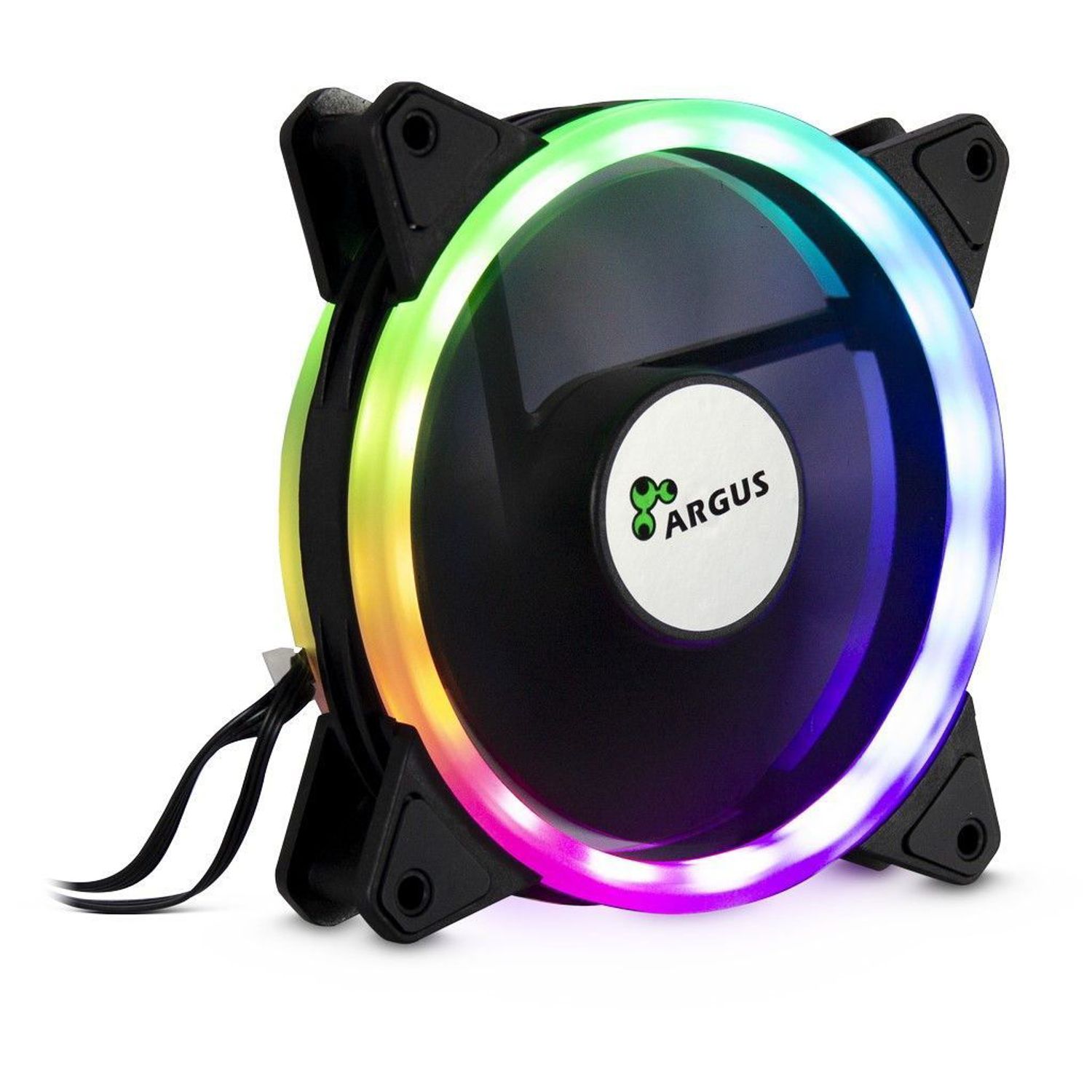 Set 3 ventilatoare Inter-Tech Argus RS-04, 120mm, iluminare RGB fotografia produsului View 2 L
