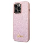 Husa Protectie Spate Guess Glitter GUHCP14XHGGSHP pentru iPhone 14 Pro Max (Roz) fotografia produsului View 3 S