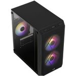 Carcasa Aerocool CS-107 V2, Mini Tower, Plexiglass (Negru) fotografia produsului View 2 S